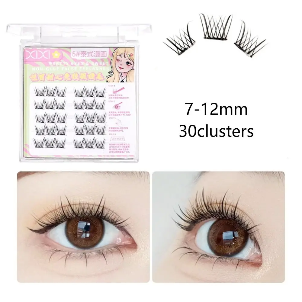 Süße selbstklebende Wimperncluster, Make-up, wiederverwendbar, selbstklebend, falsche Wimpern, individuelle DIY, kleberfrei, gefälschte Wimpern für Frauen/Mädchen