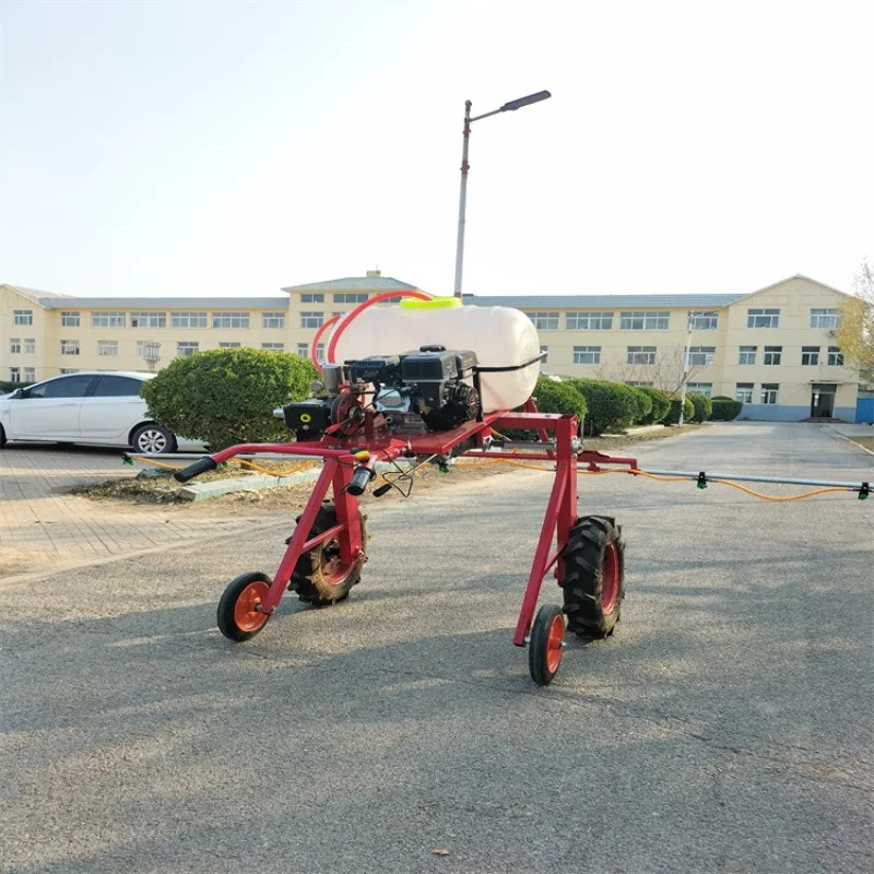 Hand-held self-propelled sprayer, wheat, corn and vegetable elevated sprayer, wheeled sprayer