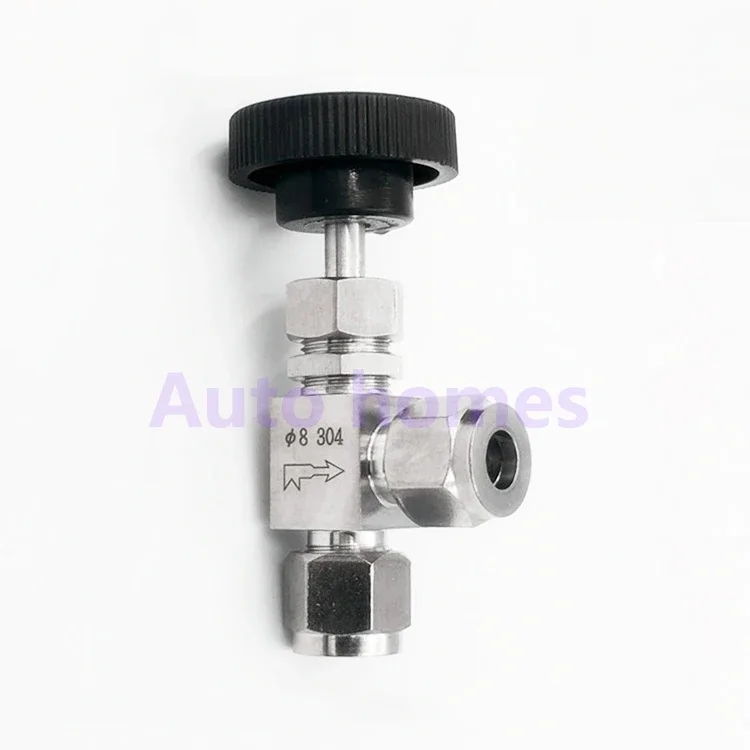 Right Angle Needle SS304 6 8 10  Inch Ball Valve Hard Tube Needle Valve