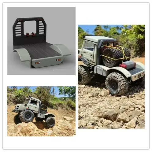 AXI90075 Axial SCX10 II UMG10 Unimog 1/10 4x4 Rock Crawler  Rear Bucket Cargo Box Flatbed kits (3D no painted)