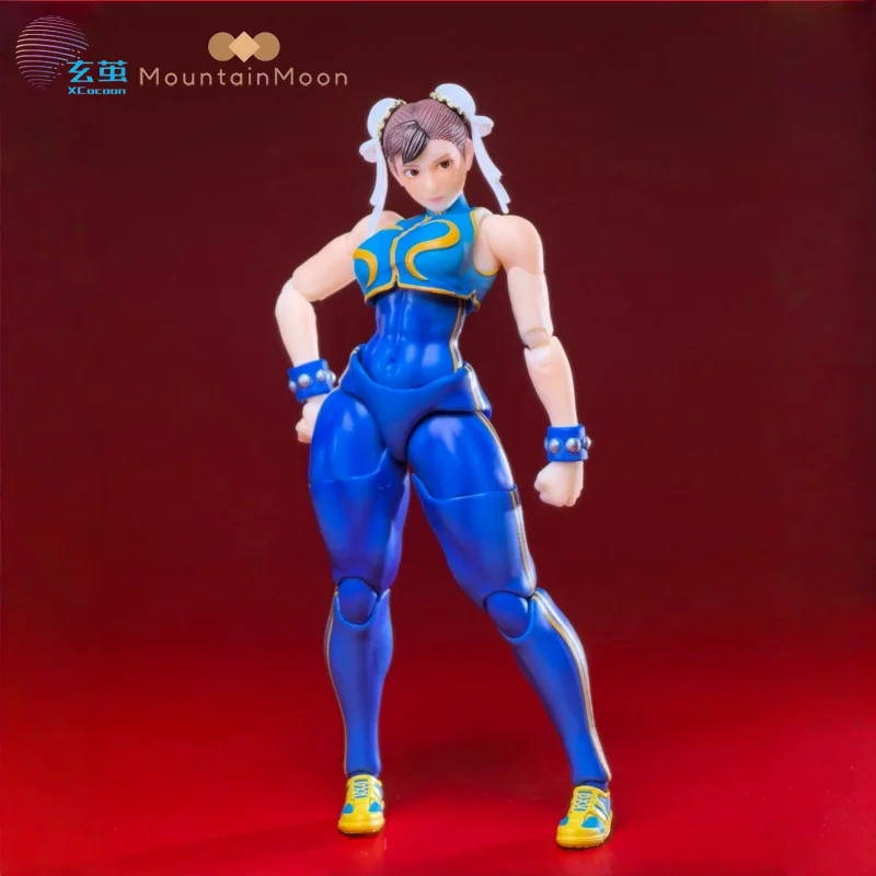 

Xcocann Quinn Lee Chun Li Action Figure Mountainmoon Replaceable Block Accessories Cyber Punk Fighters PVC Toy Gift Collection