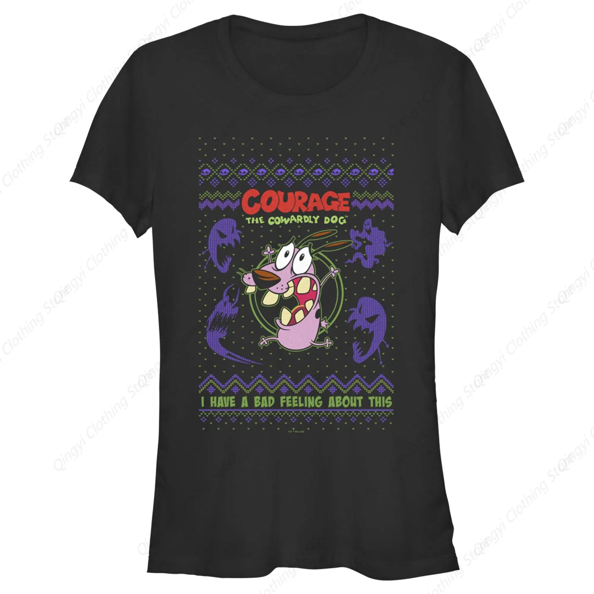 

Courage The Cowardly Dog I Have a Bad Feeling About This T-Shirt - Black