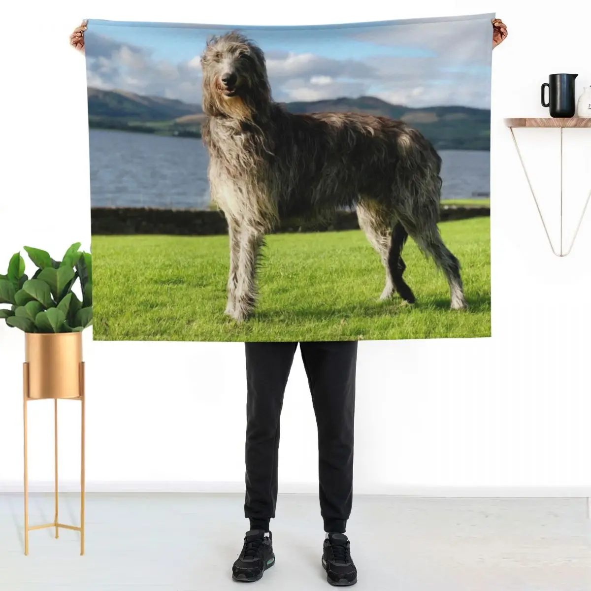 Stunning Scottish Deerhound in Scotland Throw Blanket Plush Thermal halloween Weighted Hairy Fashion Sofas Blankets