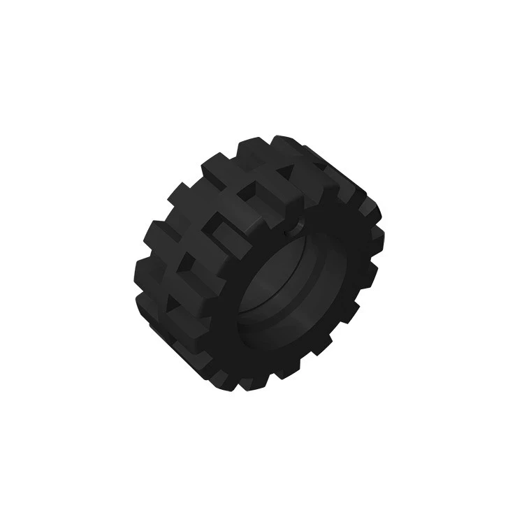 Building Blocks Vehicle Parts 50g with 100PCS Tyre 15mm D. x 6mm Wheel Skin 87414/3641 Technical Bricks DIY Assembles Toy Gift