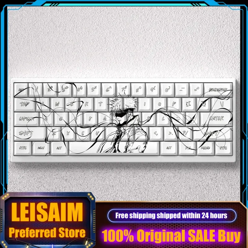 

Anime Keycap Collection Mechanical Keyboard Cherry PBT Custom Keycap Black White Comic Style PC Gaming Keyboard Accessories Gift