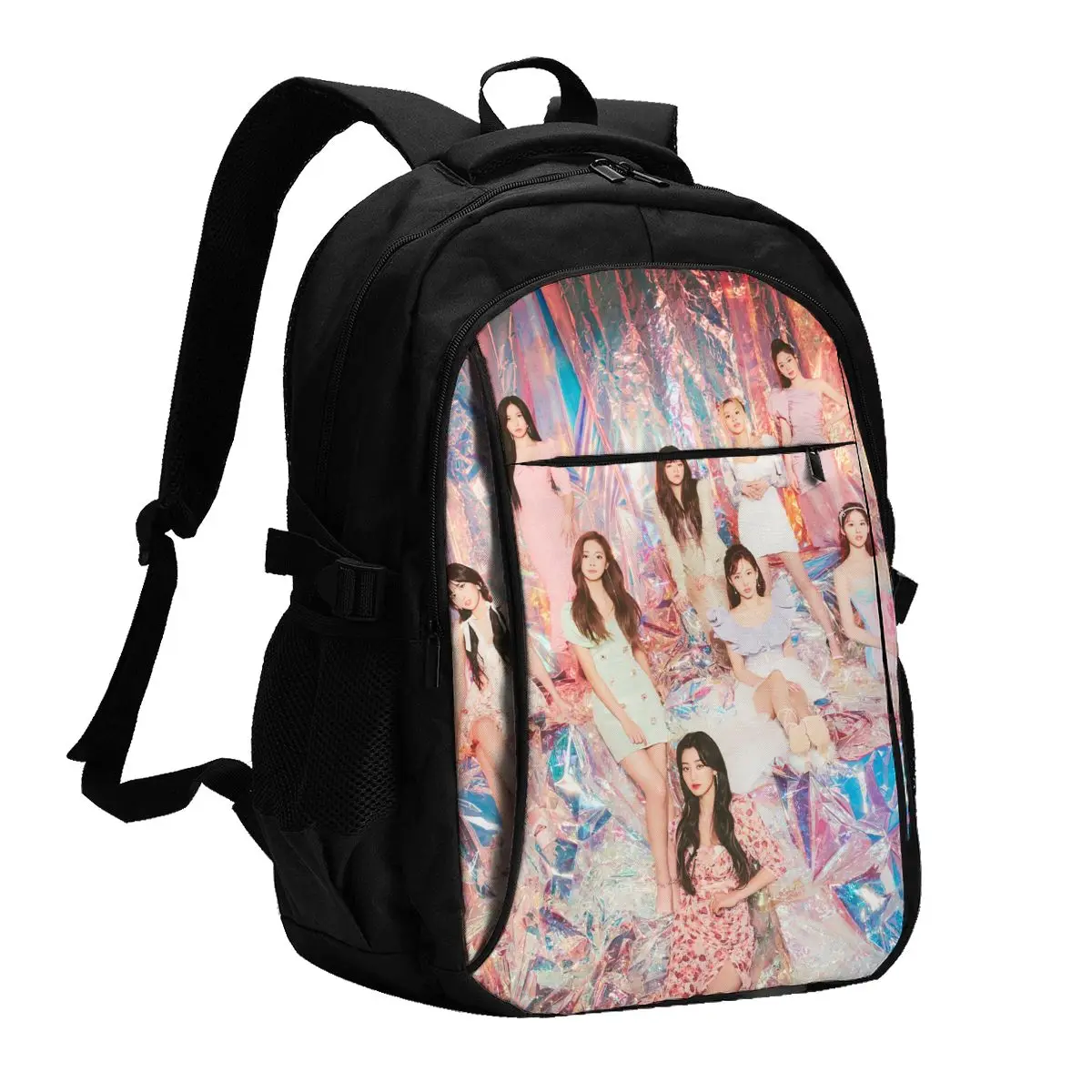 

Kpop TWICE Girl Group Travel Laptop Backpack, Business Water Resistant Laptop Backpack with USB Charging Port, College Bag