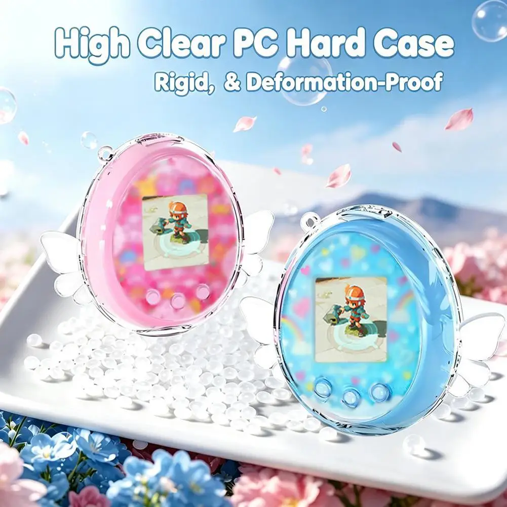 For Tamagot Meets Protective Case Anti Scratch And Anti Drop Protective Cover Angel Wing High Transparency PC Case
