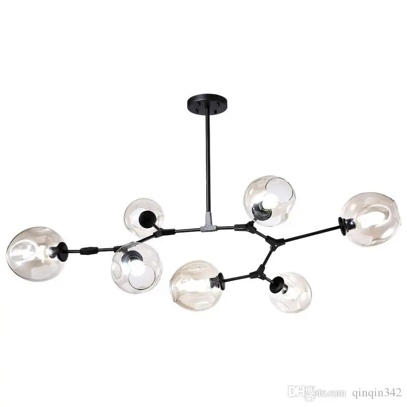 

EMS New Globe Glass Chandeliers Lights Nordic Modern Chandelier Light Lighting Pendent Lamp Glass Ball Lamp 110v-220v