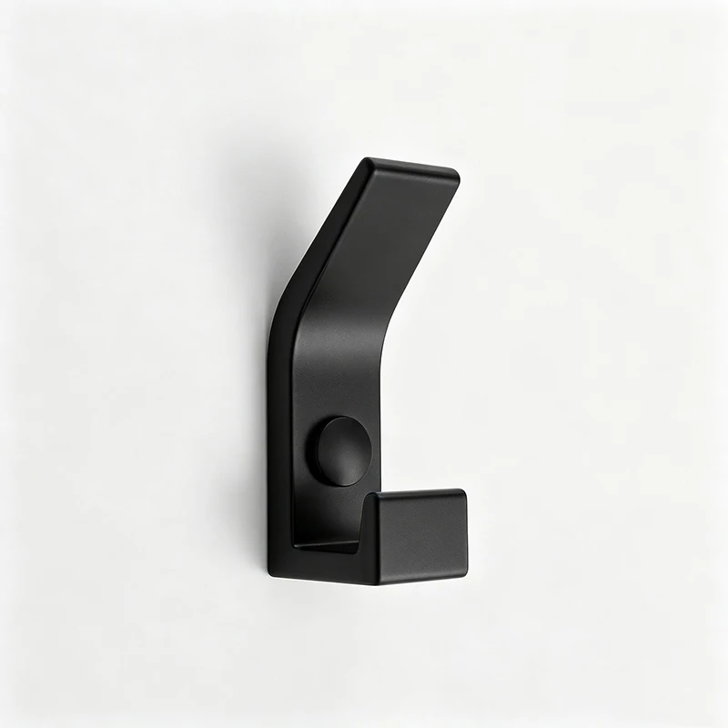 Brushed Multi-color Wall Mounted Coat Hook, Black Gold Chrome Single Hanger for Hallway, Entrance, Clothes Hat Bag Holder