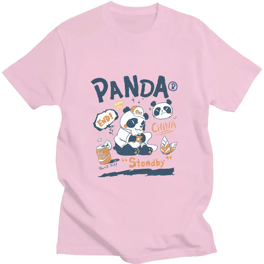 Simpatico cartone animato Panda stampato T-shirt 100% cotone magliette grafiche magliette donna/uomo estate abbigliamento Casual o-collo manica corta