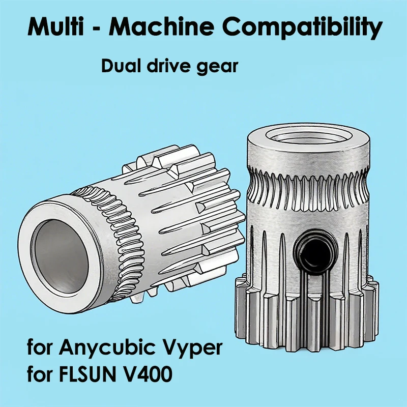 

For FLSUN V400 Vyper 3D Printer Extruder Part Extrusion Gears Bearings Steel Pin Accessory for 1.75mm filament