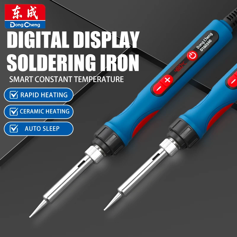 

Adjustable Temperature 60W/90W Digital Soldering Iron Kit with LCD Ceramic Heater Soldering Tips Welding Repair Tools