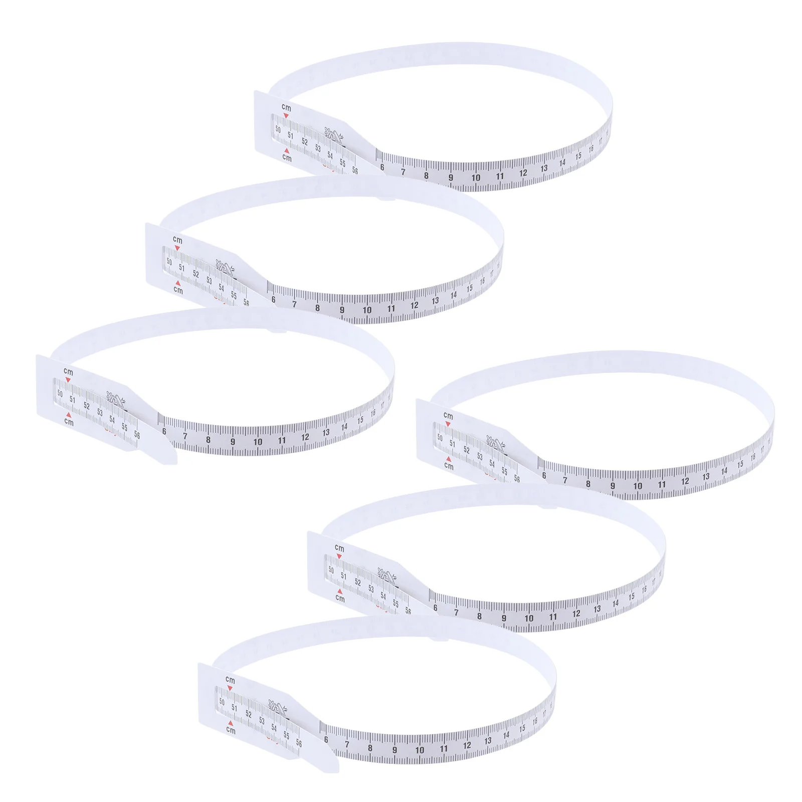 

6Pcs Infant Head Circumference Tape Plastic Measuring Tool White 56Cm Flexible Portable Baby Measurement Tape Accurate