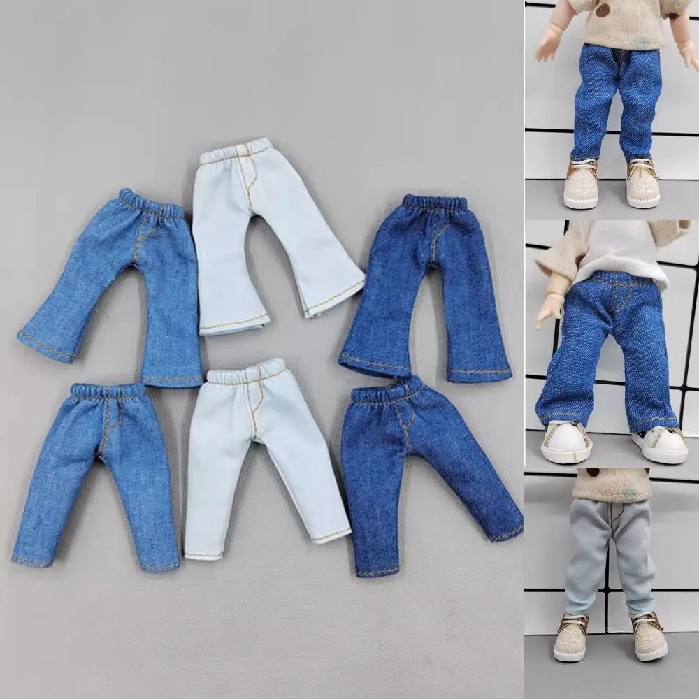 For 1/11 OB11 Dolls Fashion Clothes Trousers For 1/12 Bjd/GSC Doll Clothes Denim Pants DIY Obitsu 11 Doll Clothes Accessories