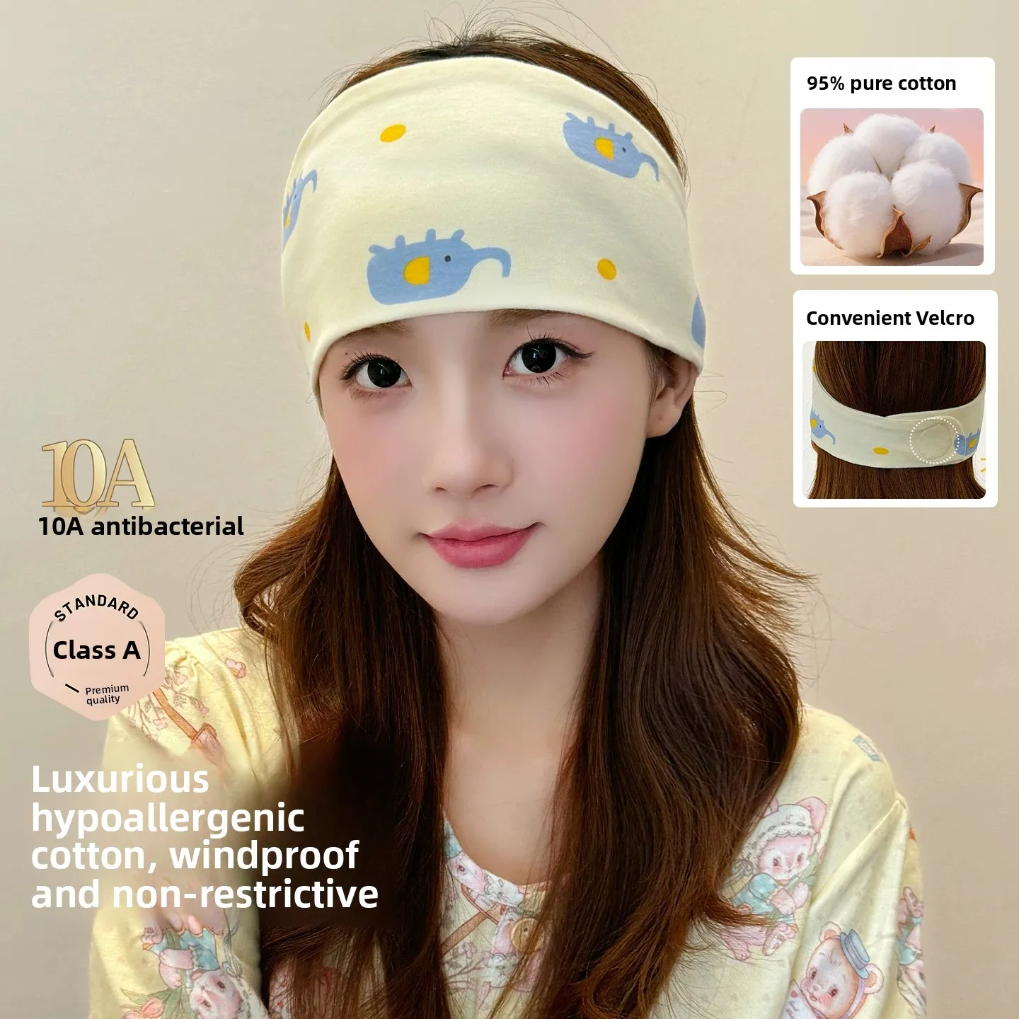 産後スカーフ薄い夏用防風額プロテクターマタニティキャップ春秋綿ヘッドバンド赤ちゃんのボンディングタイム