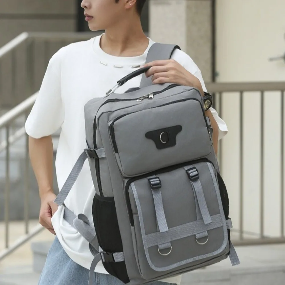 

Laptop Bag 60L Men's Backpack Large Capacity Waterproof Travel Backpack Wear-resistant Oxford Commuting Bag Trekking