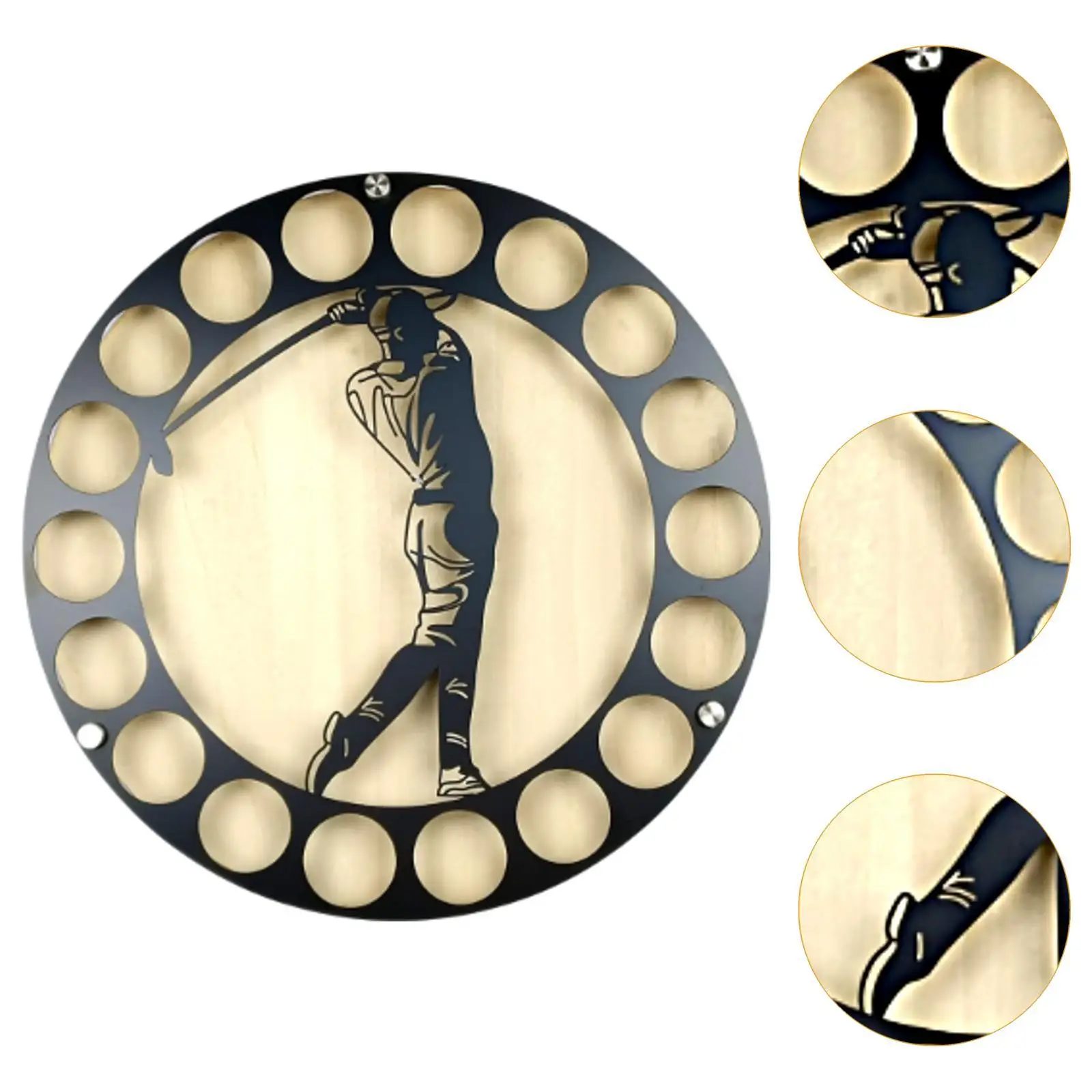 Golf Ball Display Holder Creative Round Wall Art Hanging Decorative Golf
