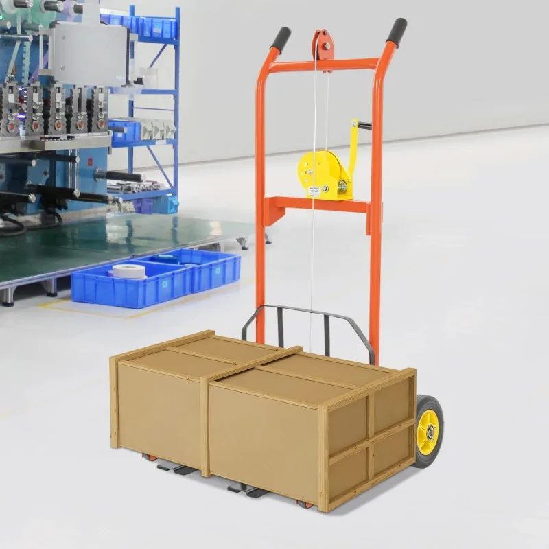 Material Lift Stacker, Hydraulic Material Lift Pallet Truck with Handles, Adjustable Lift Stacker for Workshops
