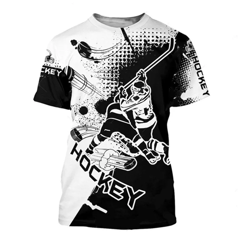 Camiseta deportiva de Hockey canadiense para hombres y mujeres, camisetas con estampado de Hockey sobre hielo en 3D I Love, camiseta de manga corta,