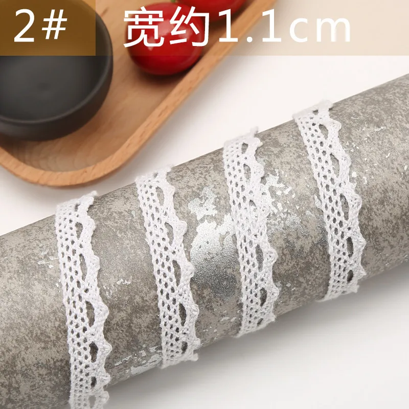 White Cotton Lace Woven Wide Lace Accessories DIY Tablecloth Sofa Bed Curtain Fabric Lace Ribbon African Sewing Brocade Fabric