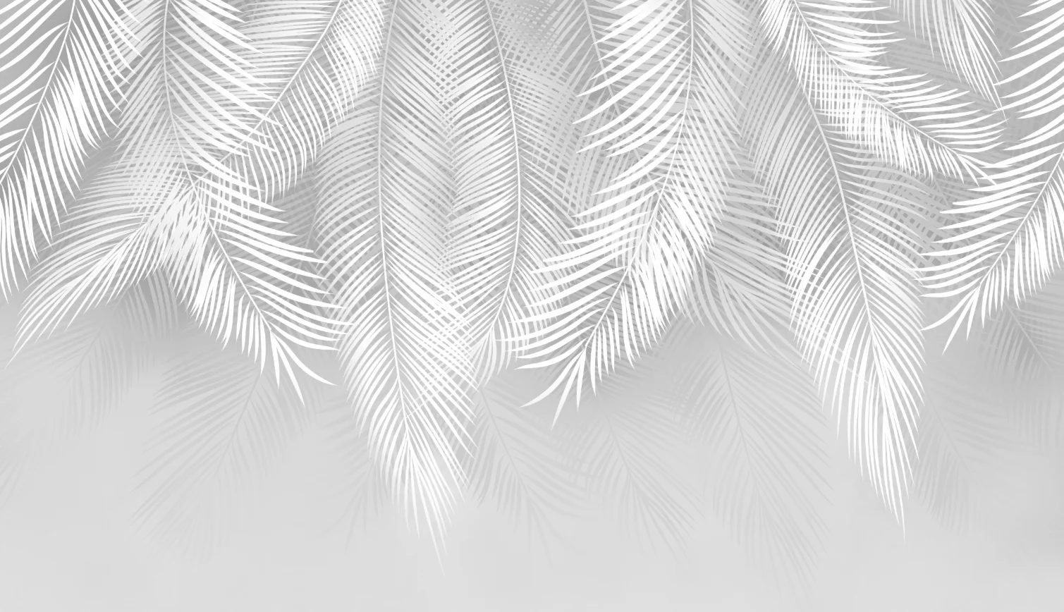Customized Size Mural Living Room Sofa TV Background Plants Leaves Decoration Painting Grey Cream Caramel Leaves wallpaper