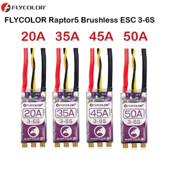 FLYCOLOR RAPTOR5 35A 45A 50A BLHeli-32 ESC 3-6S Brushless Speed Controller Dshot Proshot for RC FPV Racing Drone Multi-Rotor