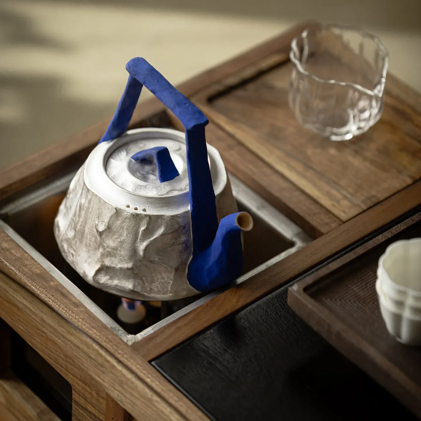 Thin tire kettle, electric ceramic stove, surrounding stove, boiling teapot, creative beam pot, ceramic tea single pot