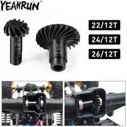 YEAHRUN 22/12T 24/12T 26/12T Steel Overdrive Underdrive Helical Gear for 1/18 RC Crawler Axial TRX4M Upgrade Accessories