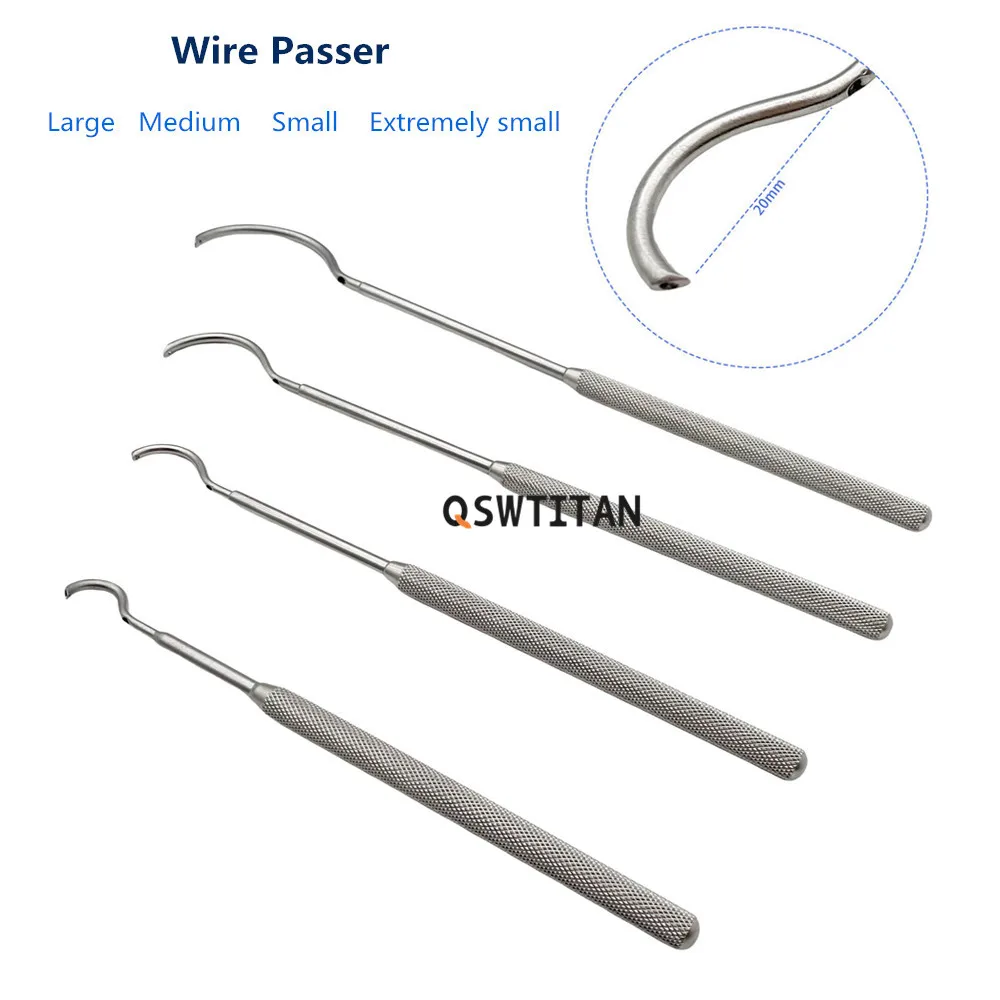 Stainless Steel wire threading device small pet Wire Passers Orthopedic Trauma Surgery Instrument Autoclaveable