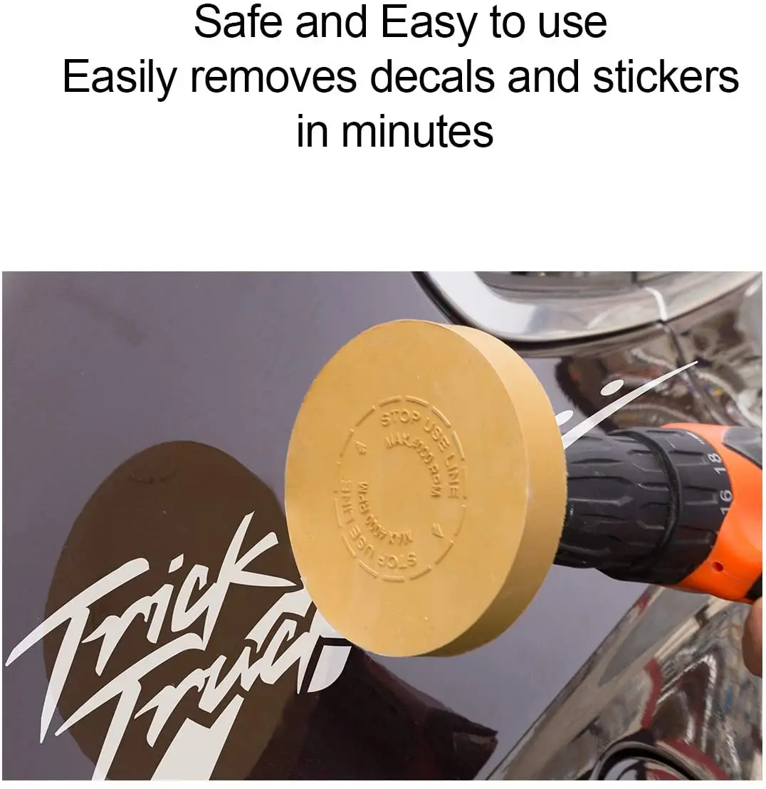 3.5 inch Decal Eraser Wheel Pad Rubber Disk Pneumatic Car Sticker Auto Repair Paint Tool Pneumatic Degumming Disc Remover Tools