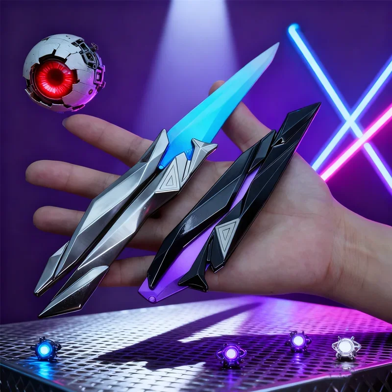 Plastic Material Tactical Foldable Butterfly Blade - 3D Engraved Collectible for Cosplay & Gaming Exquisite Ornaments