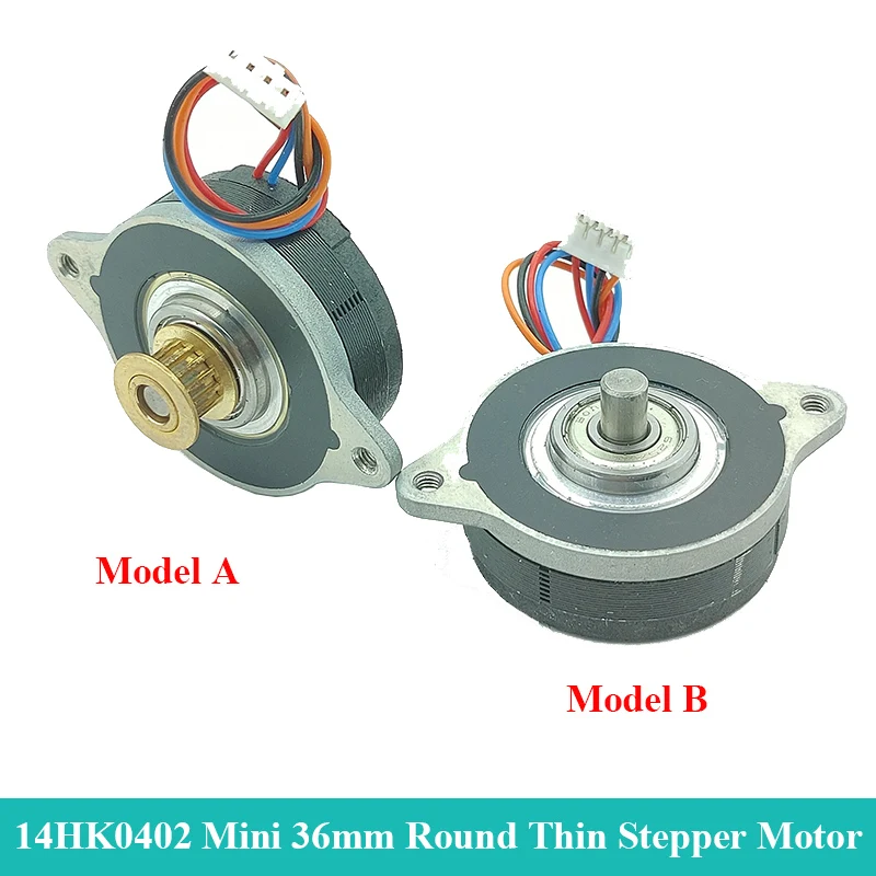 Mini 36MM Round Thin Stepper Motor 0.9 Degree 2-Phase 4-Wire Stepping Motor Dual Ball Bearing 5mm Shaft For 3D Printer CNC Robot
