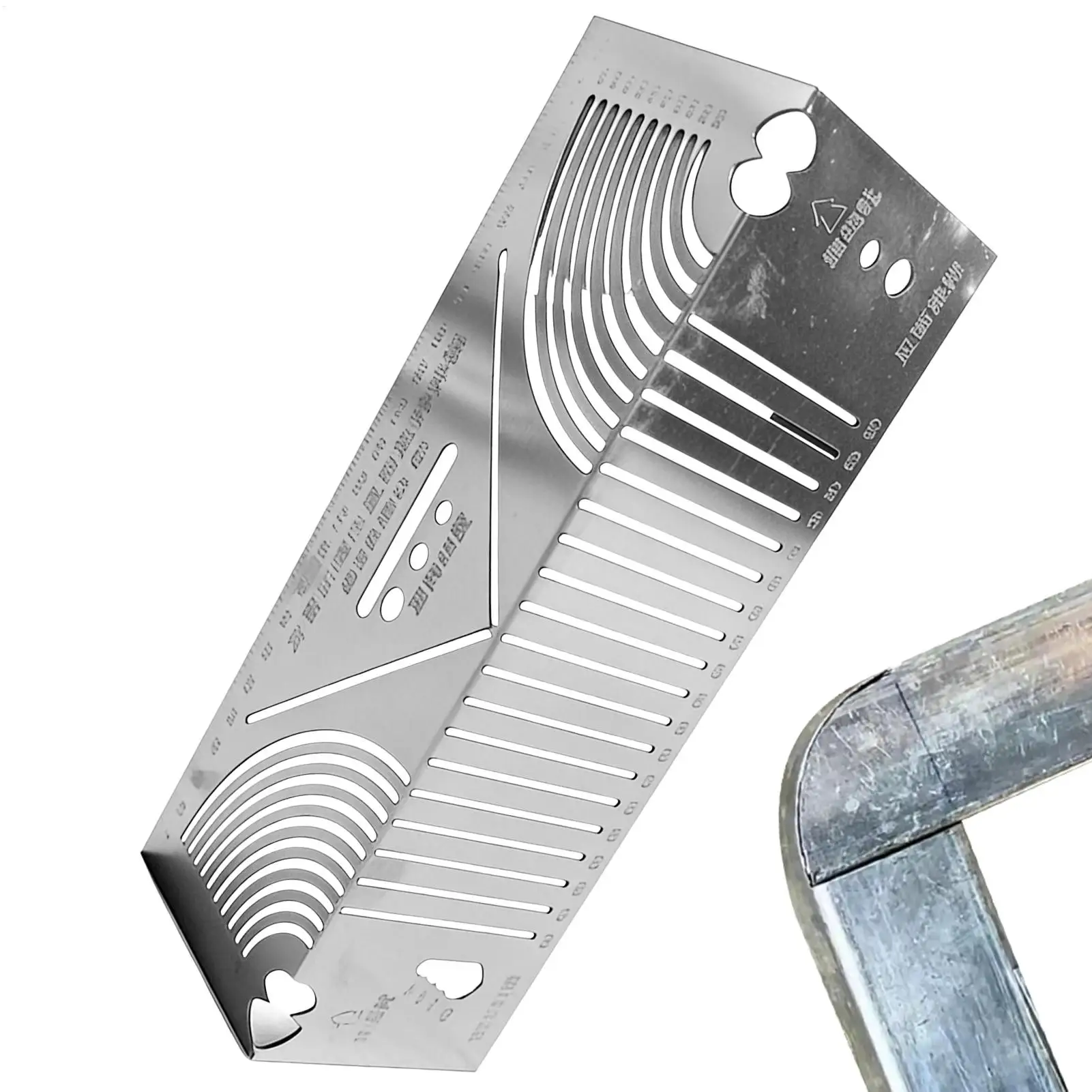 Arc Marking Ruler Right Angle Construction Arc Marking Tool Ergonomic Parallel Drawing Tool 90 Degree Folding Ruler forFurniture