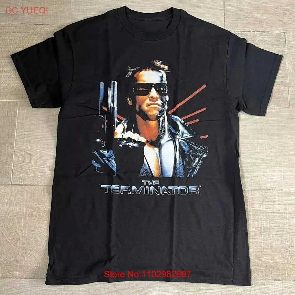 O cartaz do filme Terminator Arnie Camisa clássica de ação de ficção científica S-5XL Reimpressão