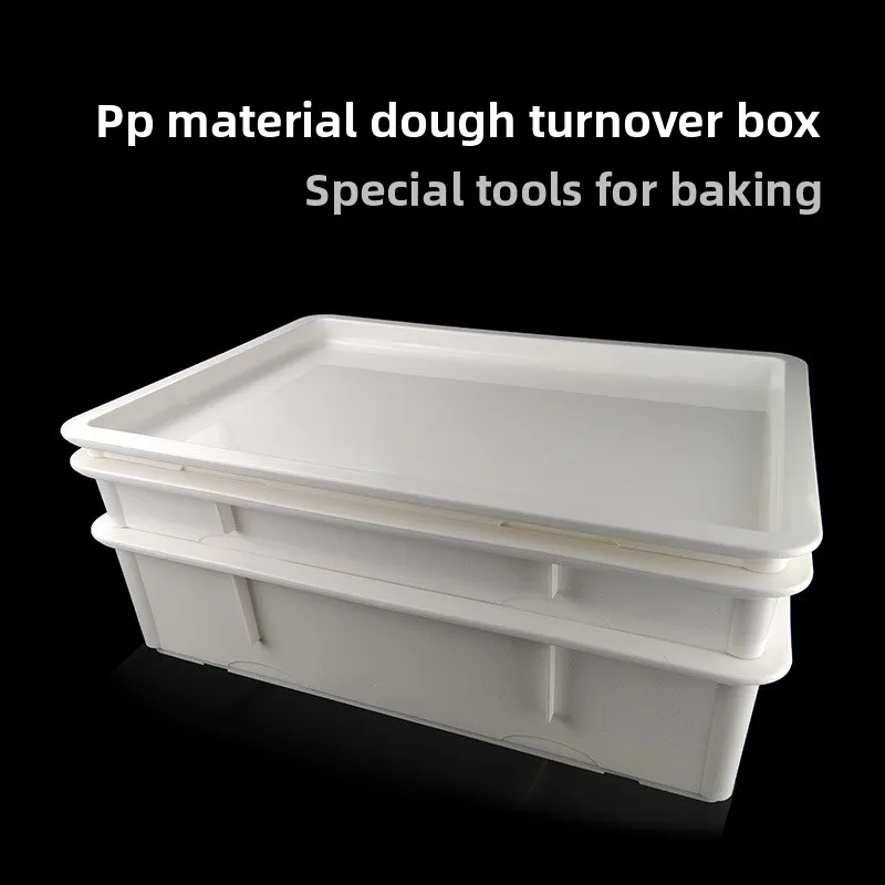Food grade dough fermentation turnover box with white sealed lid for toast preservation/pizza storage, multi-purpose baking box
