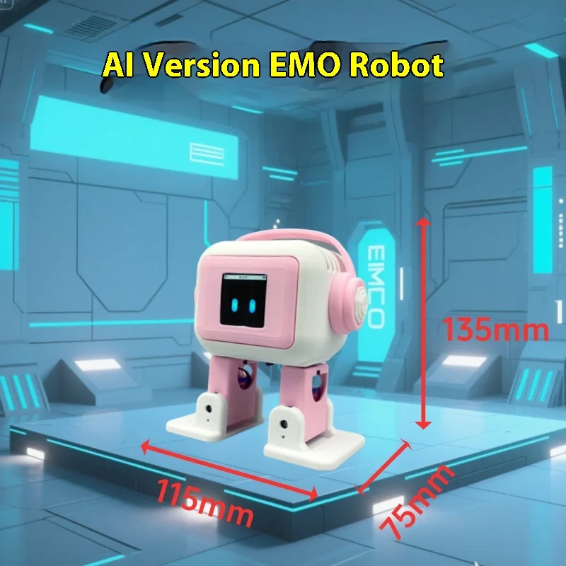 AI EMO روبوت ESP32-S3 التحكم الرئيسي 1.54 بوصة شاشة ذكي روبوت تفاعلي التعرف على بصمات الصوت رفيق للطفل