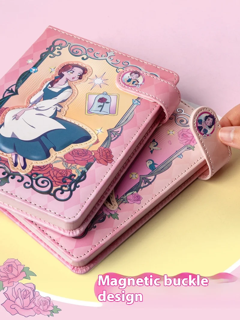 Imagem -03 - Disney-cartoon Magnetic Buckle Ledger Bonito Branca de Neve Série Coração Alta Beleza Portátil Quadrinhos Meninas