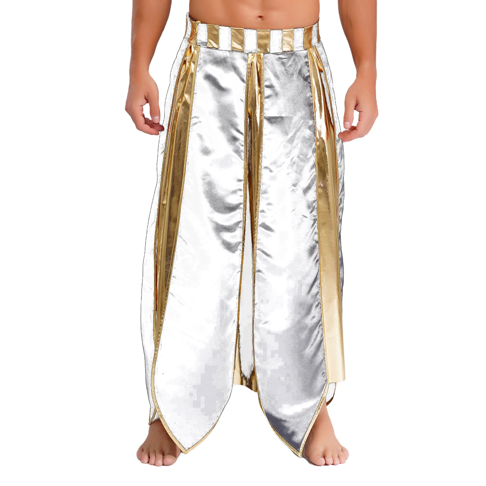 

Men Halloween Egyptian Warrior Knight Belt Skirt Metallic Belt Skirt Ancient Egyptian Pharaoh Role Play Performance Costume