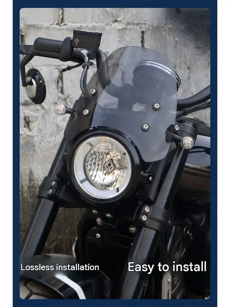 For Benda Rock 707 Motorcycle Front Windshield Dedicated Design with Installation Hardware for Easy Self-Installation