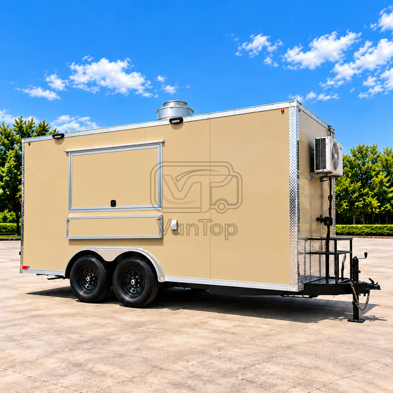 Commercial Food Trailer Mobile Retail Shop Trailer Food Vending Kiosk for Outdoor Market Business USA EU Standard