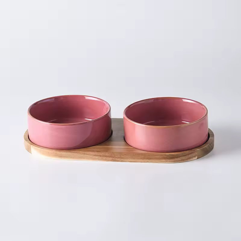 Cat Bowl Cat Food Bowl Ceramic Pet Food Water Feeder Small and Medium-sized Dogs Protection Spine Protection Rollover Prevention