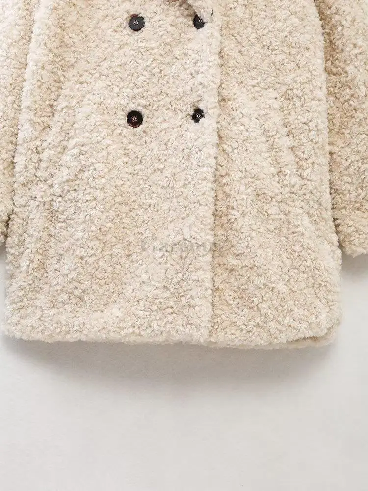 Garaouy Woman Winter Jackets Longer Lambswool Faux Fur Warm Coats Long Sleeve Female Thick Teddy Bear Casual Oversize Outwears