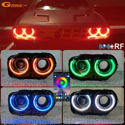 Dodge Challenger 2015 2016 2017 2020 2021 2022 2023 Bluetooth App 울트라 브라이트 멀티 컬러 RGB LED 천사 눈 키트 헤일로 링