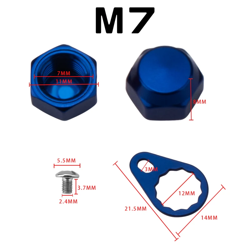 DEUKIO M7 S Markenmutter für Links-/Rechtshänder mit Sicherungsscheiben und Schrauben für Baitcasting-Angelrollen, DIY-Teile, Modifikation – Detail 5