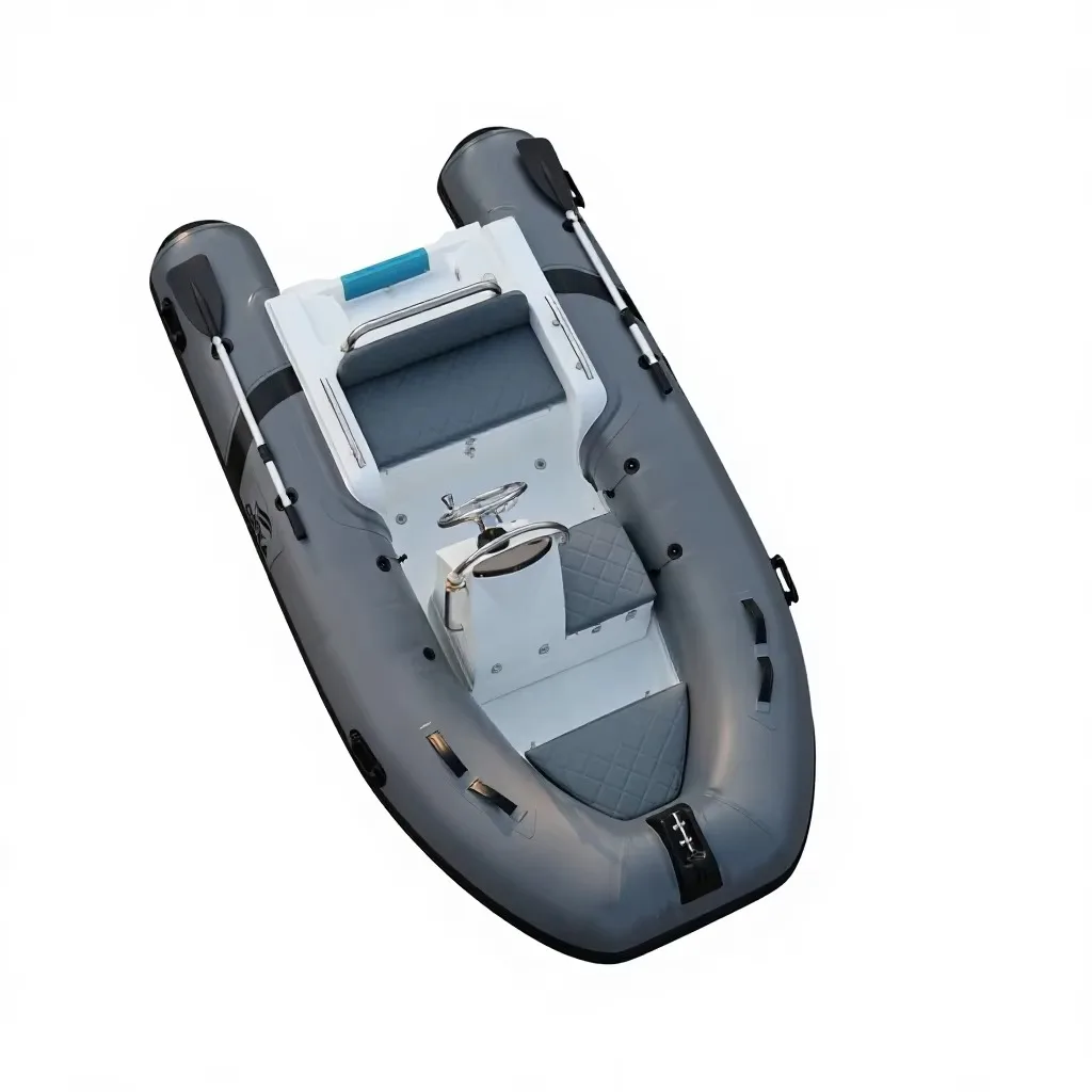 Inflatable Rubber Motor Boat with Outboard Engine RIB Boat 360 Inflatable Boat