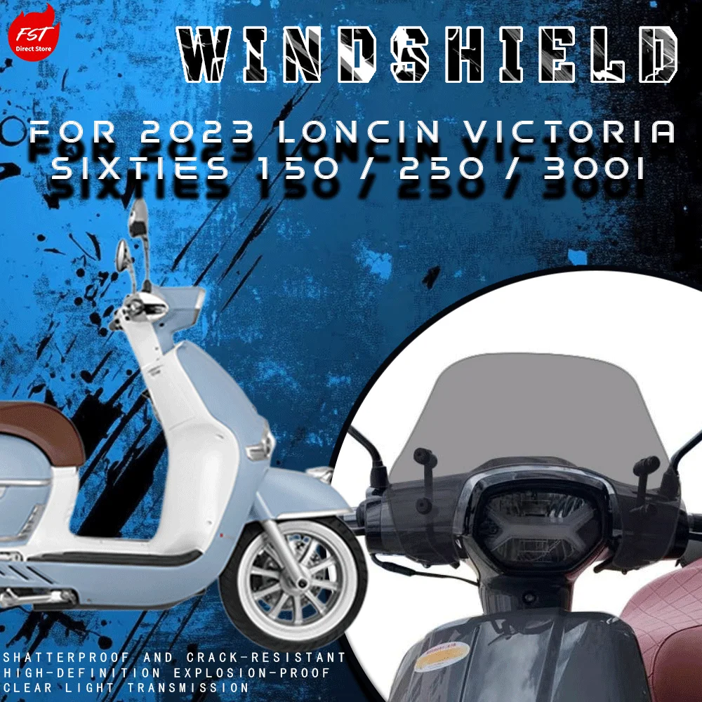 

2023 Longjia Victoria Sixties 300i Modified Windshield, 150/250 Front Wind Deflector