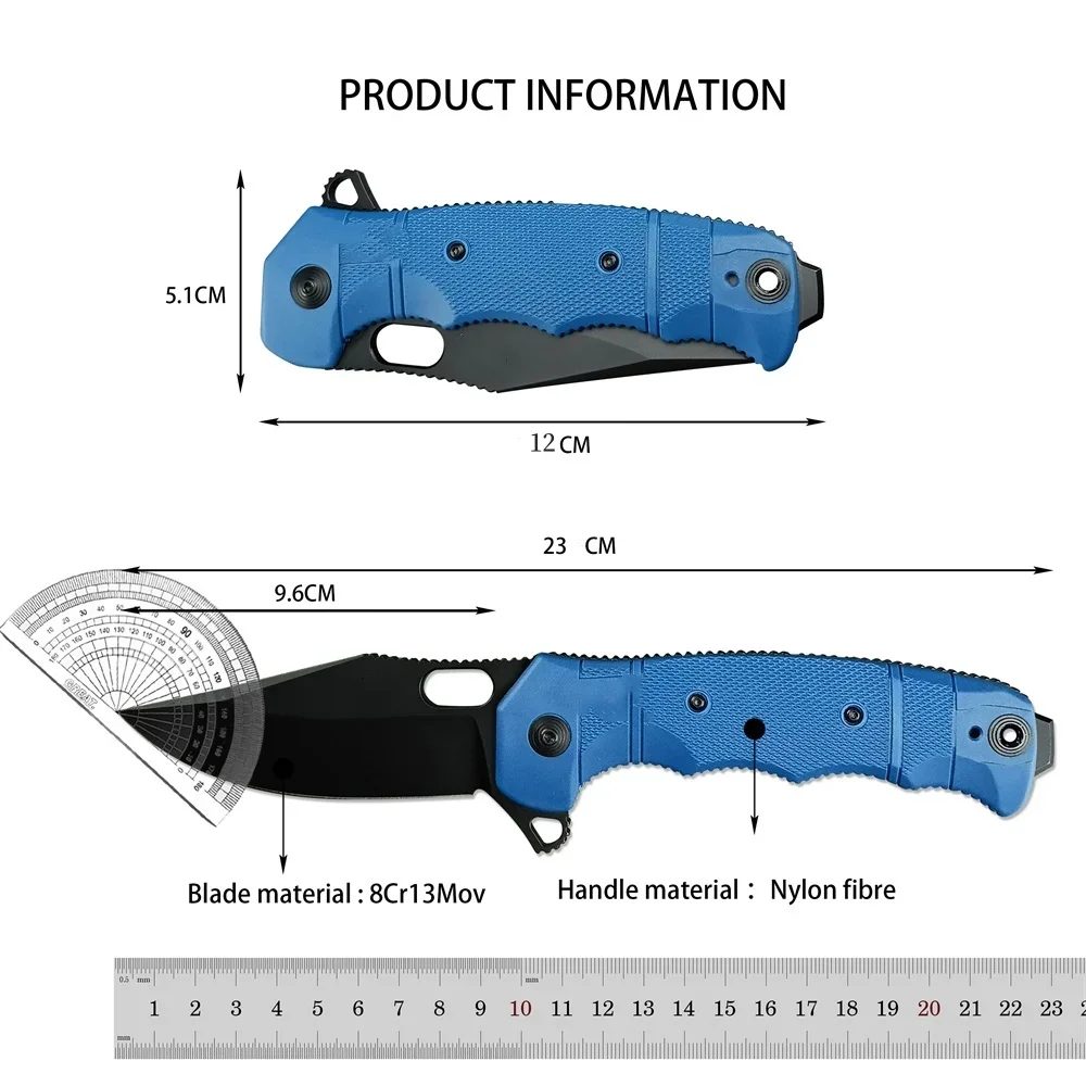 SEAL XR Secure Folder 8Cr13Mov Sharp Edge with Thumb Hole, One-handed Opening Tactical Outdoor Fishing Survival Pocket EDC Tools