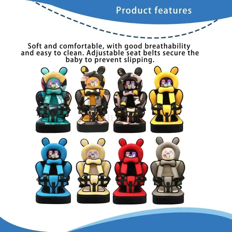 Small Baby Travel Seats Cushions with Secure Belt Toddler Car Seats Pad Adjustable Baby Car Seatbelt Protector for Kids