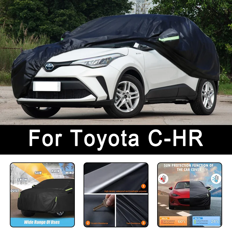 

For Toyota C-HR All-Weather Car Covers 6-in-1 Waterproof Dustproof UV Proof Snowproof Scratch Resistant Protection