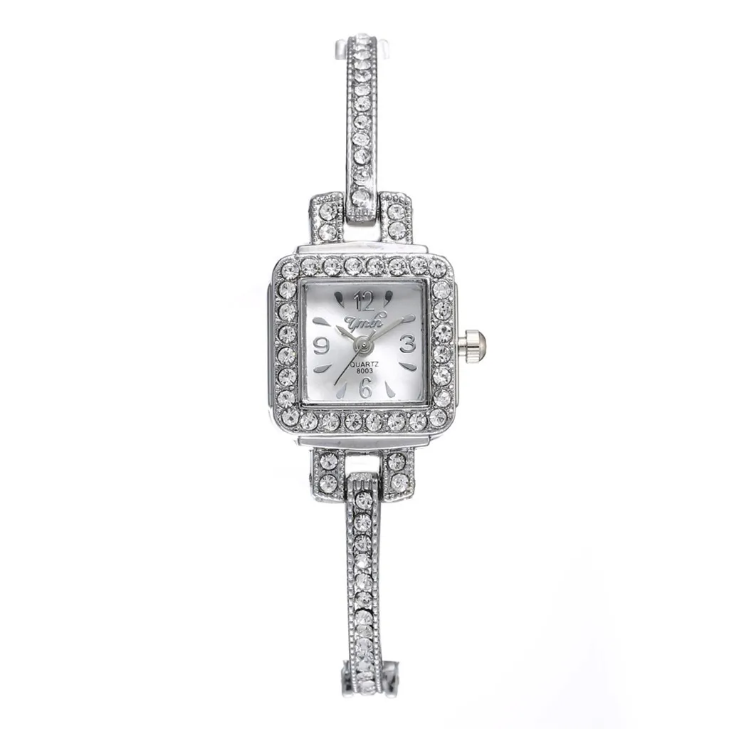 Montre à quartz avec ceinture en alliage pour femme, entièrement en diamant, montre d'affaires de luxe, exquise et polyvalente, non étanche, haute qualité